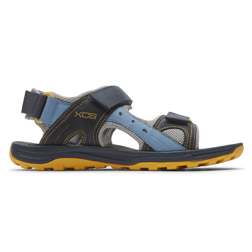 Rockport Sandaler Herr Blå - Trail Technique Adjustable Velcro - TFRDM9578